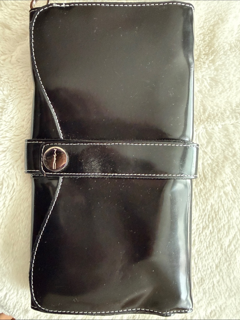 MAC Cosmetics Black Patent Makeup Brush Roll